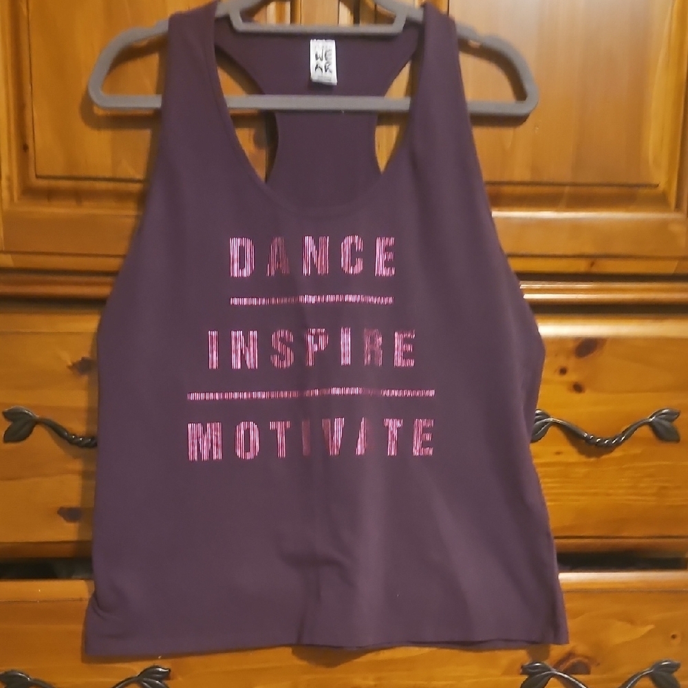 Zumba Fitness Purple Crop Graphic Tank Top